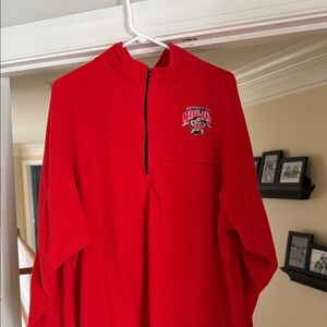 Red Quarter-Zip Sweatshirt